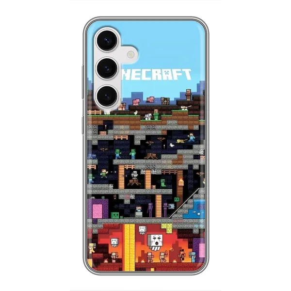 Чохол з принтом «фон Minecraft» для Samsung Galaxy S24 Чохол з принтом «фон Minecraft» для Samsung Galaxy S24