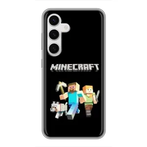 Чехол Майнкрафт на Samsung Galaxy S24 (AlphaPrint) Minecraft (герои Minecraft)