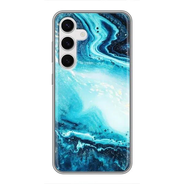 Чехол с принтом «Голубой мрамор» для Samsung Galaxy S24 Чехол с принтом «Голубой мрамор» для Samsung Galaxy S24