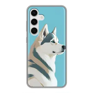 Чохол з Хаскі Samsung Galaxy S24 - (AlphaPrint) (Хаскі арт)