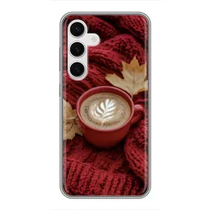 Чохол з унікальним дизайном 'Осінь з кавою' для Samsung Galaxy S24 (Кава на ковдрі)