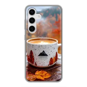 Чохол з унікальним дизайном 'Осінь з кавою' для Samsung Galaxy S24 (Кава на природі)