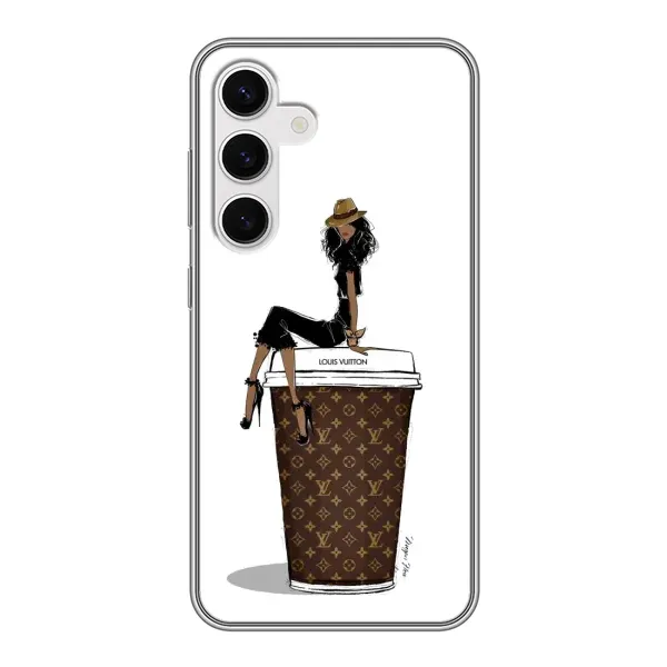 Чехол с принтом «кофе LOUIS VUITTON» для Samsung Galaxy S24