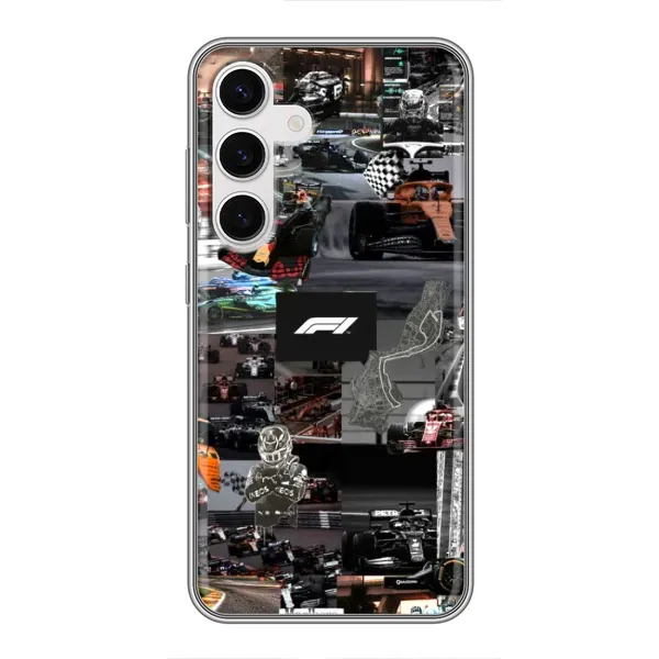 Чохол з принтом «Гоночний колаж Ф1» для Samsung Galaxy S24 Чохол з принтом «Гоночний колаж Ф1» для Samsung Galaxy S24