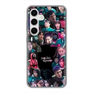 Чохол Гра в кальмара для Samsung Galaxy S24 (Колаж Гра кальмара)
