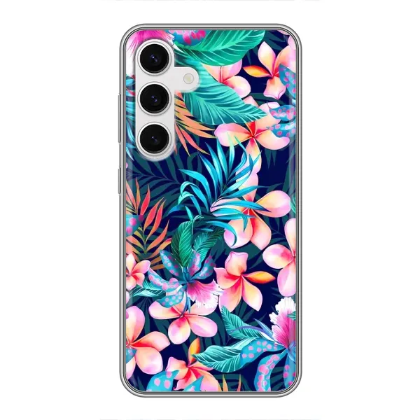 Чехол с принтом «Красочные цветы» для Samsung Galaxy S24