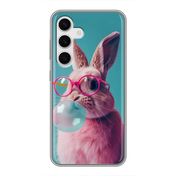 Чохол з принтом «Кролик в окулярах» для Samsung Galaxy S24 Чохол з принтом «Кролик в окулярах» для Samsung Galaxy S24