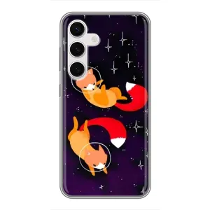 Чохли з картинкою Лисичка для Samsung Galaxy S24 (VPrint) (Лисички космонавти)