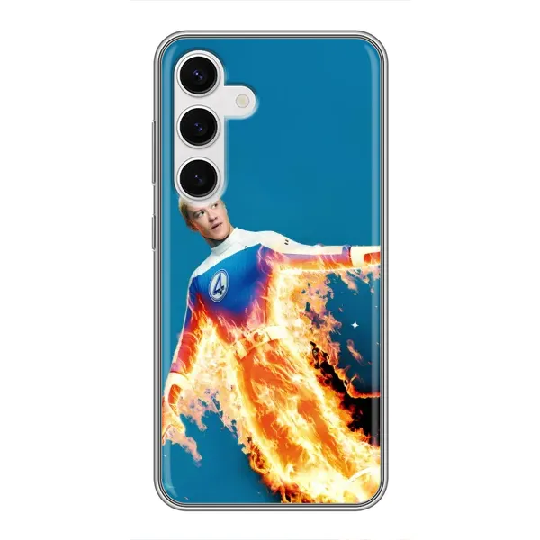 Чохол з принтом «Людина-факел у вогні» для Samsung Galaxy S24