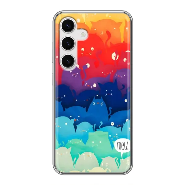Чехол с принтом «Mew» для Samsung Galaxy S24
