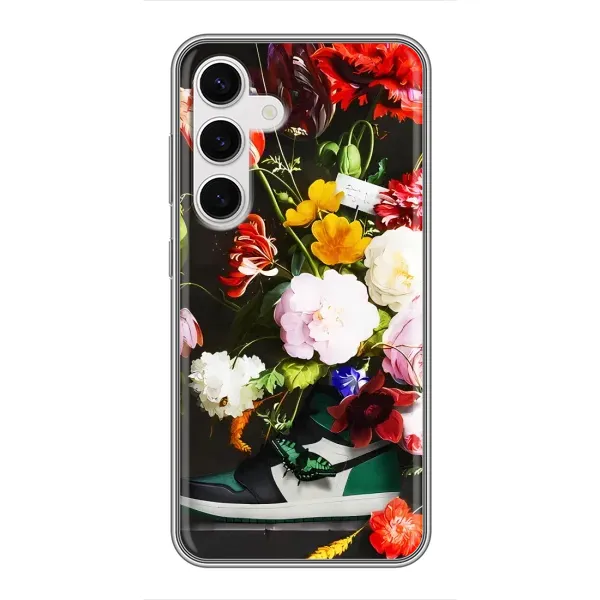 Чехол с принтом «Nike цветы» для Samsung Galaxy S24 Чехол с принтом «Nike цветы» для Samsung Galaxy S24