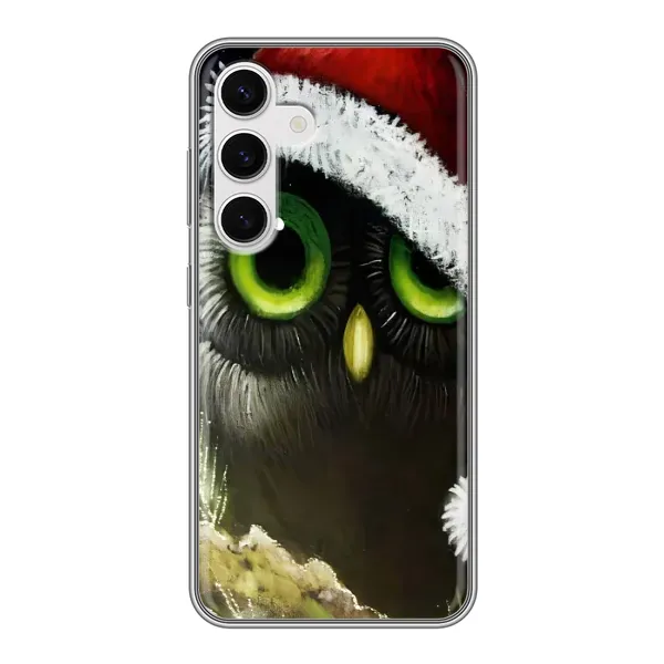 Чохол з принтом «Новорічна Сова» для Samsung Galaxy S24 Чохол з принтом «Новорічна Сова» для Samsung Galaxy S24