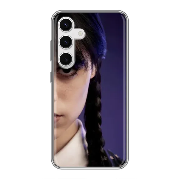 Чохол з принтом «Загадковий погляд Венздей» для Samsung Galaxy S24 Чохол з принтом «Загадковий погляд Венздей» для Samsung Galaxy S24