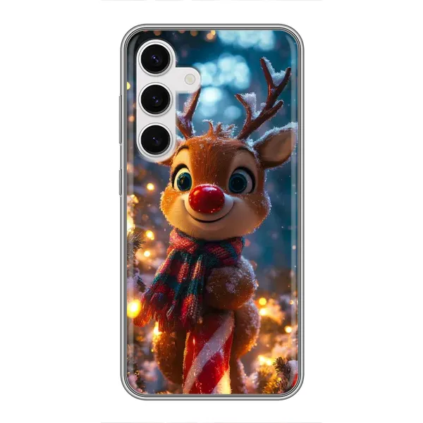 Чехол с принтом «Олень с шарфом» для Samsung Galaxy S24 Чехол с принтом «Олень с шарфом» для Samsung Galaxy S24