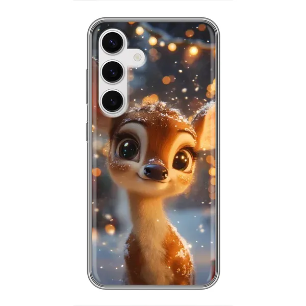 Чехол с принтом «Олененок среди гирлянд» для Samsung Galaxy S24 Чехол с принтом «Олененок среди гирлянд» для Samsung Galaxy S24