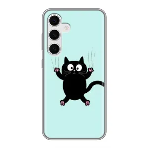 Чохол з принтом для Samsung Galaxy S24 (AlphaPrint) Модні коти (Падаючий кіт)