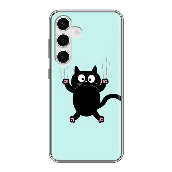Чехол с принтом «Падающий кот» для Samsung Galaxy S24 Чехол с принтом «Падающий кот» для Samsung Galaxy S24