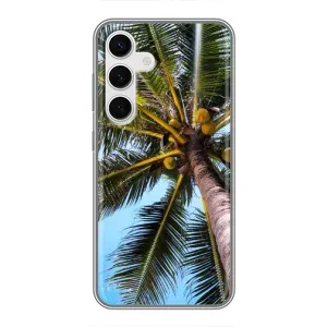 Силіконовий чохол з КАРТИНКАМИ літо для Samsung Galaxy S24 (AlphaPrint) (Пальма)