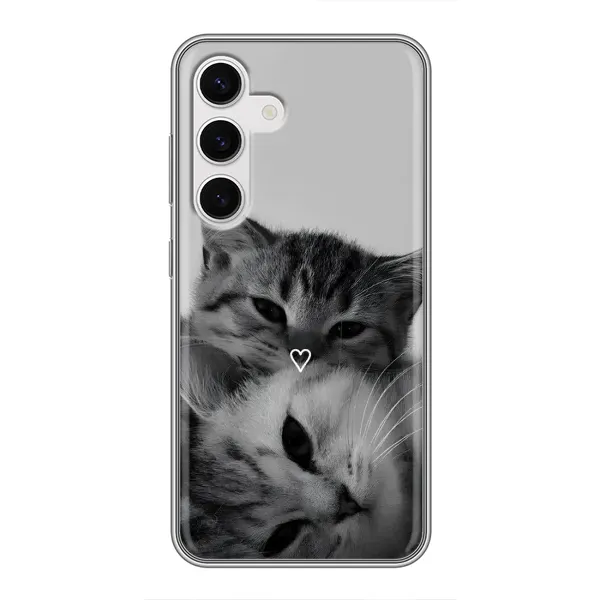 Чохол з принтом «Пара котів» для Samsung Galaxy S24