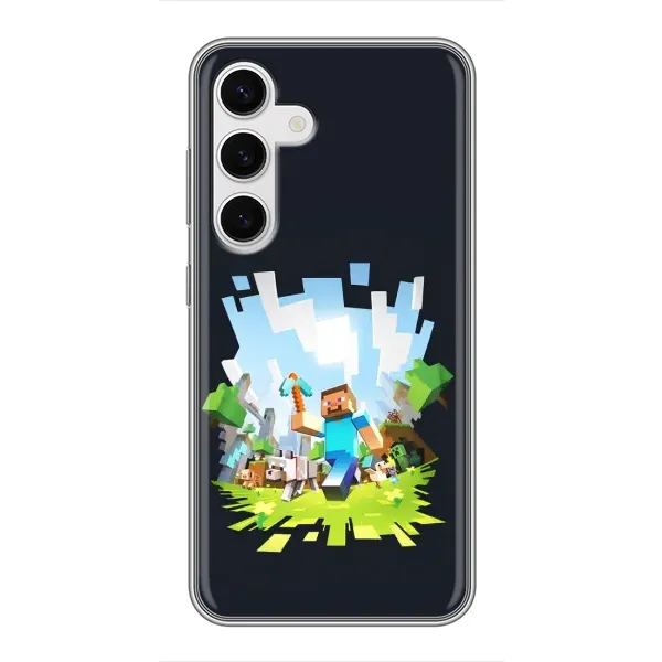 Чохол з принтом «персонажі Minecraft» для Samsung Galaxy S24 Чохол з принтом «персонажі Minecraft» для Samsung Galaxy S24