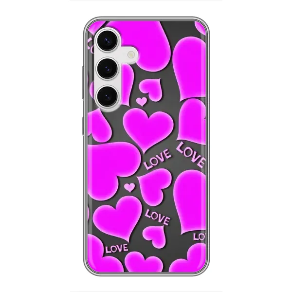Чехол с принтом «Pink hearts» для Samsung Galaxy S24 Чехол с принтом «Pink hearts» для Samsung Galaxy S24
