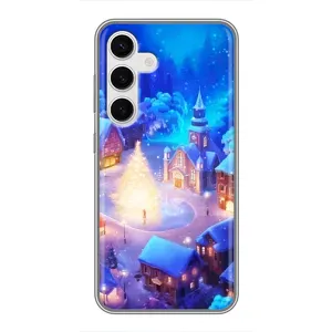 Рождественские Чехлы для Samsung Galaxy S24 (VPrint) (Рождественский город)