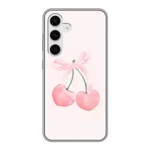 Чохол з розовим принтом для Samsung Galaxy S24 (Рожеві вишні)