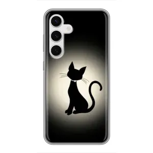 Чохол з принтом для Samsung Galaxy S24 (AlphaPrint) Модні коти (Силует котика)