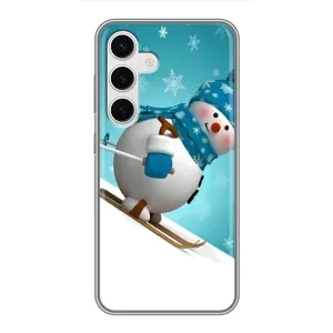 Новорічні Чохли для Самсунг Галаксi S24 (VPrint) (Сніговик на лижах)