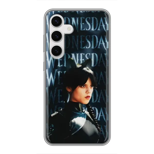 Чехол с принтом «Уэнздей кошка» для Samsung Galaxy S24