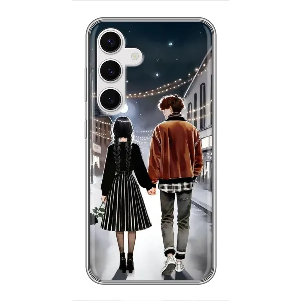Чохол з принтом «Венздей та Тайлер» для Samsung Galaxy S24 Чохол з принтом «Венздей та Тайлер» для Samsung Galaxy S24