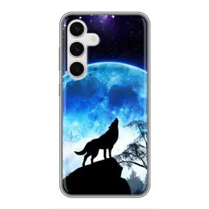 Захисні чохли для Самсунг Галаксi S24 (AlphaPrint) (ХІТ продаж) ВОВК (Вовк на місяць)