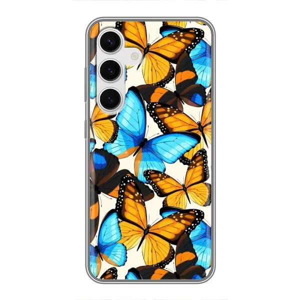 Чохол з принтом «Яскраві метелики» для Samsung Galaxy S24