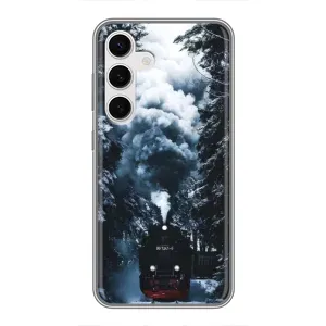 Новорічні, Святкові Чохли для Samsung Galaxy S24 - 2024 год (Зимовий потяг)
