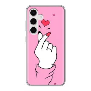 Чохол з принтом для Samsung Galaxy S24 (AlphaPrint - Знак сердечка)