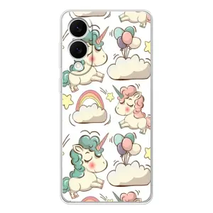 Чехол для Самсунг Галакси С25 Эдж - (Единорожки - Новинки) (AlphaPrint) (Единорожки)