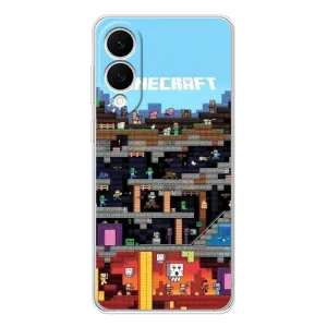 Чехол Майнкрафт на Samsung Galaxy S25 Edge (AlphaPrint) Minecraft (фон Minecraft)