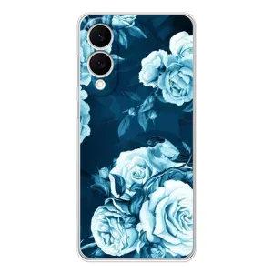 Чехлы (ART) Цветы на Samsung Galaxy S25 Edge (VPrint) (Голубые Бутоны)