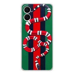 Чохли GUCCI для Самсунг Галаксі S25 Едж. (AlphaPrint) (Gucci змія)