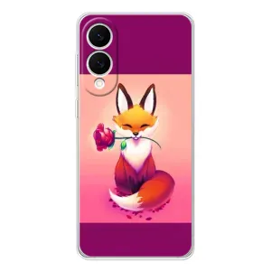 Чехлы с картинкой Лисички для Samsung Galaxy S25 Edge (VPrint) (Лисичка с розочкой)