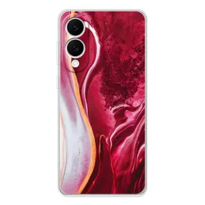 Чехол для Самсунг Галакси С25 Эдж - с принтом (Дизайнерские) (AlphaPrint) (Мрамор красный)