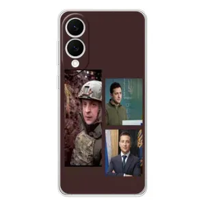 Чехол для Samsung Galaxy S25 Edge (AlphaPrint - с принтом Зеленского) (Президент)