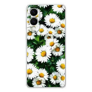 Чехол с картинкой (Стильные) для Самсунг Галакси С25 Эдж - (AlphaPrint) (Ромашки)