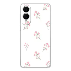 Чехол с розовым рисунком для Samsung Galaxy S25 Edge (Розовые цветы)