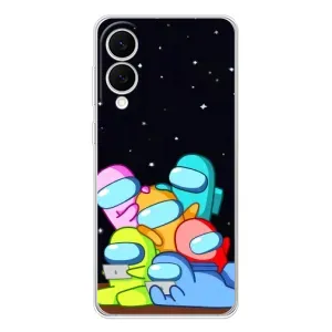 Чехол Амонг Ас для Samsung Galaxy S25 Edge (AlphaPrint) (Скины в космосе)