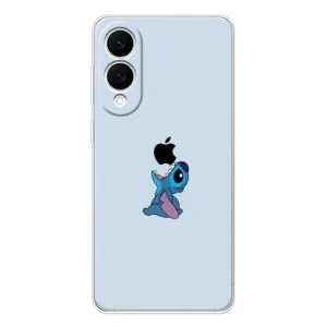 Чехол с принтом Стич на Samsung Galaxy S25 Edge (Stitch apple)