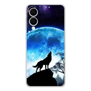 Защитные чехлы для Самсунг Галакси С25 Эдж (AlphaPrint) (ХИТ продаж) ВОЛК (Волк на луну)