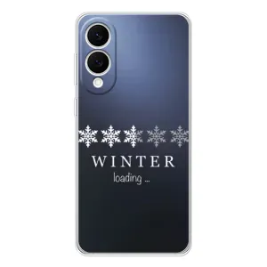 Зимние Чехлы для Самсунг Галакси С25 Эдж - прозрачный фон (Winter loading)