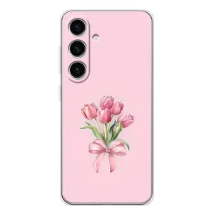 Чохол з розовим принтом для Samsung Galaxy S25 FE (Букет квітів)