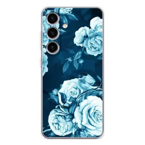 Чехлы (ART) Цветы на Samsung Galaxy S25 FE (VPrint) (Голубые Бутоны)